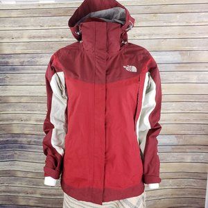 North Face Hyvent Red Ski Jacket Hooded Medium